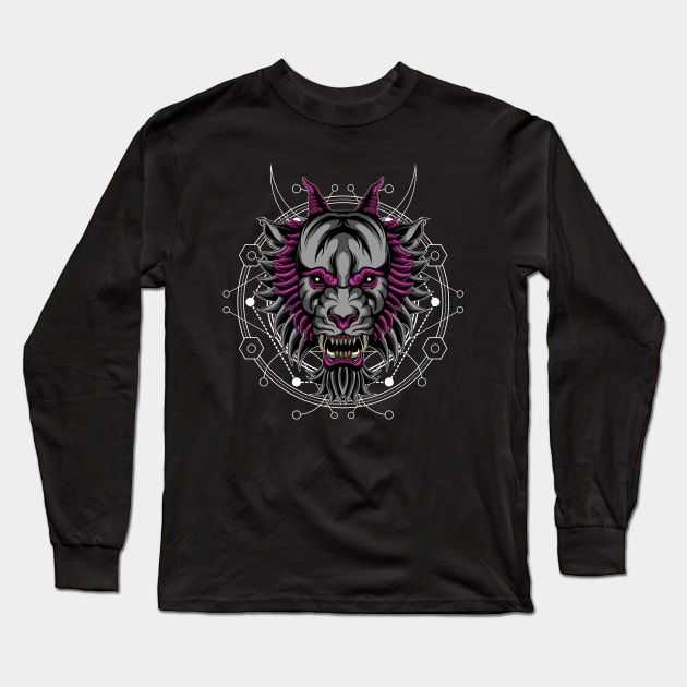 DEMON WOLF Long Sleeve T-Shirt by sugiartoss_